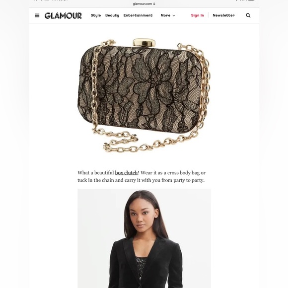 Banana Republic evening clutch . Pristine condition, never worn. - Picture 2 of 6